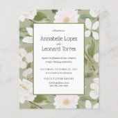 BUDGETシック白い花葉の黄色結婚の (正面)