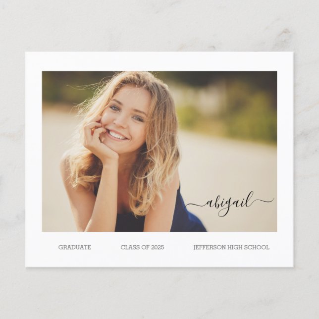 BUDGETシニアフォトグラードアナウンスメントカード (正面)