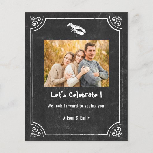 BUDGETシャルボードファーザーズデイ写真招待状 (裏面)