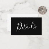 BUDGETシンプルのスクリプト結婚の詳細 ノートカード (正面/裏面インサイチュ)