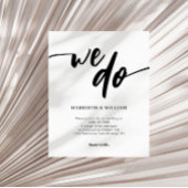 BUDGETシンプルの白黒のスクリプ結婚ト