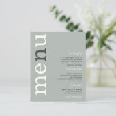 BUDGETシンプルアイボリー文字のメ結婚ニュー (スタンド正面)