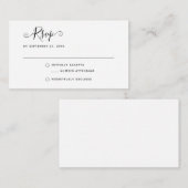 BUDGETシンプルミニマリストRSVPのメ結婚ートカード ノートカード (正面/裏面)