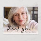 BUDGETスクリプエレガントト葬儀フォトサンキューカード (正面)