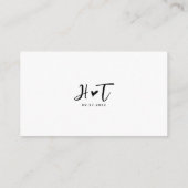 BUDGETスクリプトハートモノグラムメニュー結婚の選択 エンクロージャーカード (裏面)