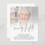 BUDGETスクリプト写真75th誕生日パーティーへの招待 (正面/裏面)