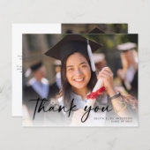 BUDGETスクリプト卒業写真サンキューカード (正面/裏面)