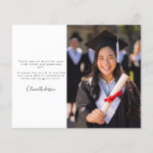 BUDGETスクリプト卒業写真サンキューカード (裏面)