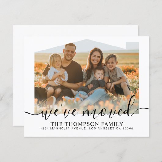 BUDGETスクリプト引っ越しました新しいホームフォト移動 (正面/裏面)