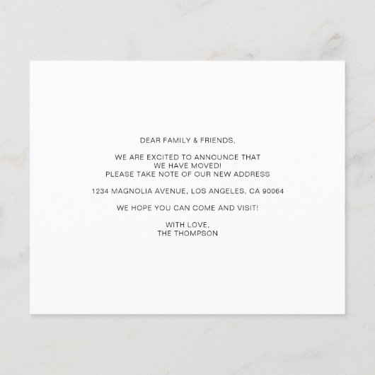 BUDGETスクリプト引っ越しました新しいホームフォト移動 (裏面)