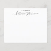 Budgetスクリプト書記ノートカードからのノート (正面)