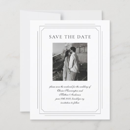 BUDGETスクリプフォーマルトの幾何学模様の写真結婚の (正面)