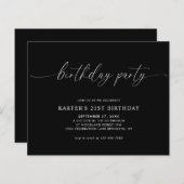 BUDGETスクリプミニマルト白黒大人誕生日 (正面/裏面)