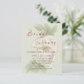 BUDGETセージおよび赤面フローラブライダルシャワー招待状 (スタンド正面)