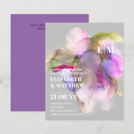 BUDGETテクニカラー水彩結婚式の招待