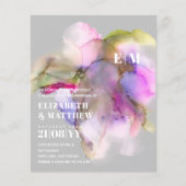 BUDGETテクニカラー水彩結婚式の招待 (正面)