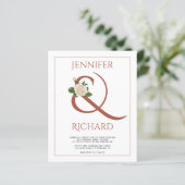 BUDGETテラコッタアンパサンド結婚式招待状 (スタンド正面)