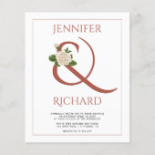 BUDGETテラコッタアンパサンド結婚式招待状 (正面)