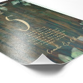 BUDGETテーブル番号シート緑素朴の写真 フォトプリント            (角)