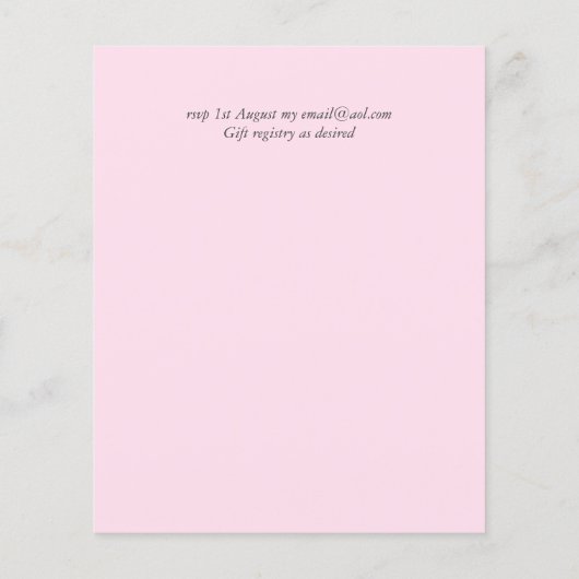 BUDGETトレン結婚ディングの色ピンク日付を保存 (裏面)