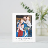 BUDGETネイビーブルー金ゴールドスクリプトメリークリスマス (スタンド正面)