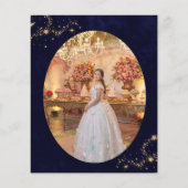 BUDGETネイビー金ゴールドザスターズQuinceanera写真 (裏面)