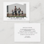 BUDGETハートスクリプト引っ越しました写真の移動 ノートカード (正面/裏面)