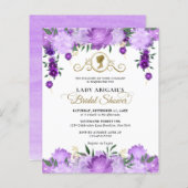 BUDGETパープルフローラビクトリアンブライダルシャワー (正面/裏面)