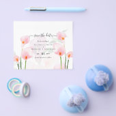 BUDGETピンクのCalla Lilyの結婚日付救QRコード チラシ (シングル)