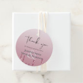 BUDGETピンクグリッター結婚ズ フェイバータグ (インサイチュ)