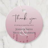 BUDGETピンクグリッター結婚ズ フェイバータグ (正面)