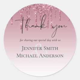 BUDGETピンクグリッター結婚ズ ラウンドシール