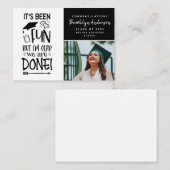 BUDGETフォトことわざ卒業発表カード ノートカード (正面/裏面)