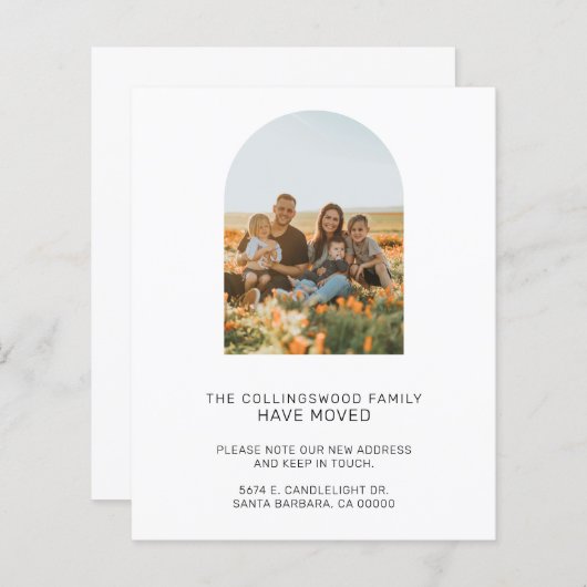 Budgetフォトアーチ引っ越しました紙シート (正面/裏面)