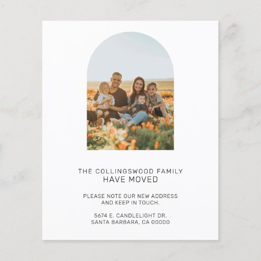 Budgetフォトアーチ引っ越しました紙シート (正面)