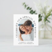 BudgetフォトアーチQRコード結婚式招待状 (スタンド正面)