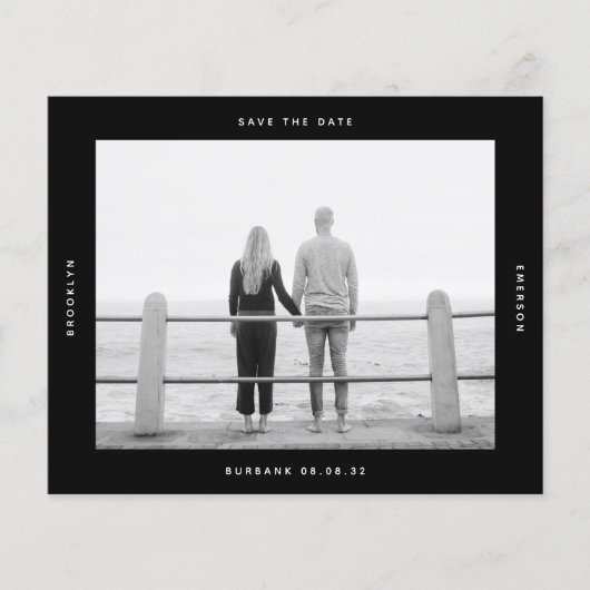 BUDGETフォトウェディング日付ポストカードの保存 (正面)