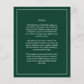 BUDGETフォトオエレガントーバーレイエメラルドグリーン結婚ズ チラシ (裏面)