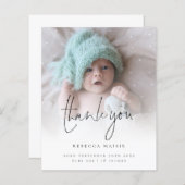 Budgetフォトオーバーレイありがとうご出産のお知らせ (正面/裏面)