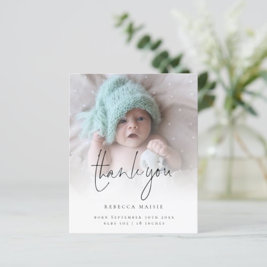 Budgetフォトオーバーレイありがとうご出産のお知らせ (スタンド正面)