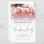 BUDGETフォトオーバーレイクリスマスパーティの招待状 (正面/裏面)