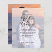 BUDGETフォトオーバーレイスクリプト結婚式招待状 (正面/裏面)