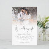 Budgetフォトオーバーレイスクリプト結婚式招待状 (スタンド正面)