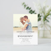 Budgetフォトオーバーレイ婚約パーティ招待状 (スタンド正面)