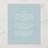 BUDGETフォトオーバーレイ海ガラスセージ結婚式の招待 チラシ (裏面)