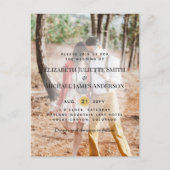 Budgetフォトオーバーレイ結婚式招待状 ポストカード (正面)