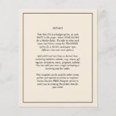 BUDGETフォトオーバーレイBEIGE結婚式の招待 (裏面)