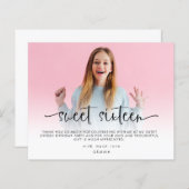 BudgetフォトオーバーレイSweet sixteenありがとうございます (正面/裏面)