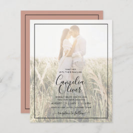 BUDGETフォトオーバーレイTerracotta結婚式の招待