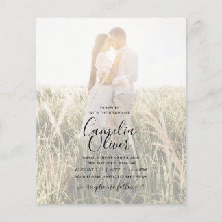 BUDGETフォトオーバーレイTerracotta結婚式Invite Fl チラシ